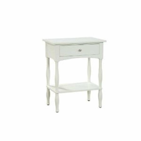DELUXDESIGNS Shaker Cottage End Table - Ivory - 24in. x 16in. x 30in. DE2797279